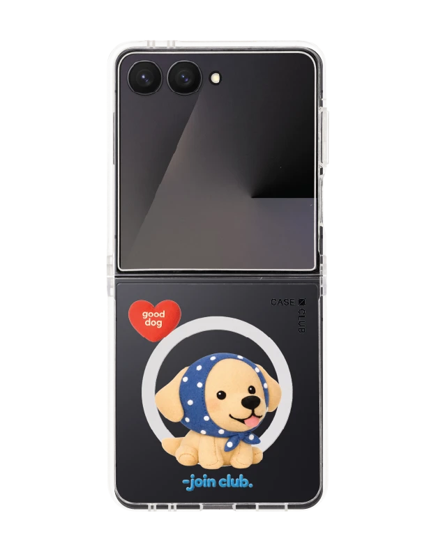 samsung galaxy z flip 7 clear magsafe join the club heartful golden labrador retriever
