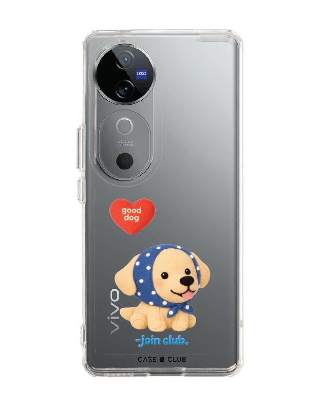 vivo v40 5g clear case join the club heartful golden labrador retriever