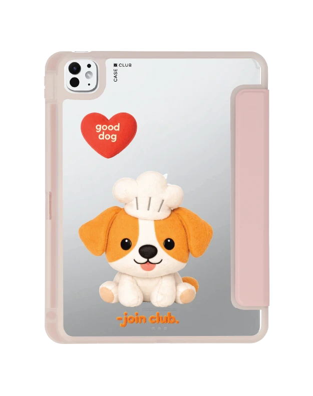 ipad pro 11" (2024) clear pink join the club heartful jack russell terrier
