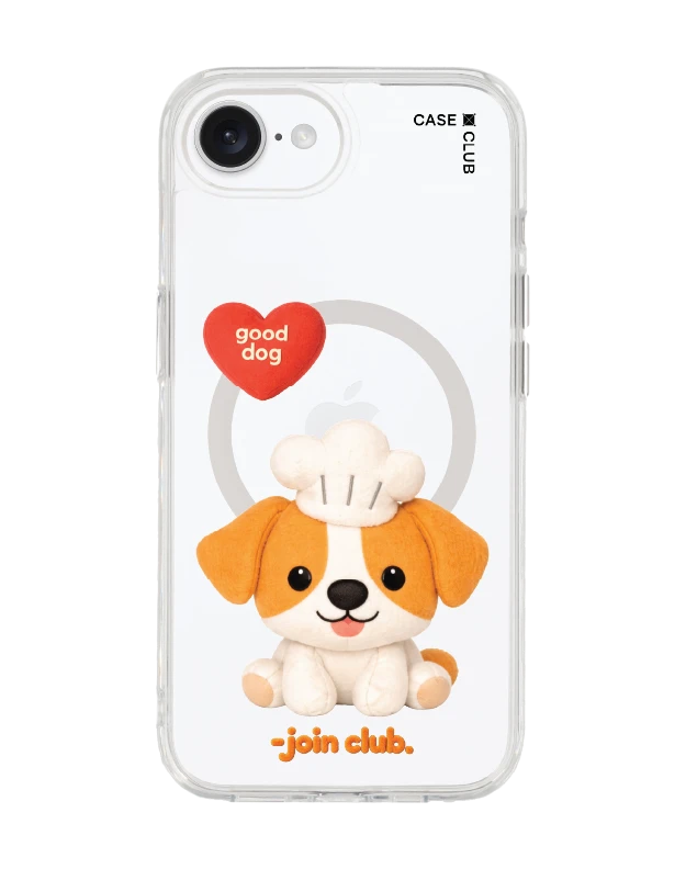 iphone 16e/17e clear case magsafe join the club heartful jack russell terrier