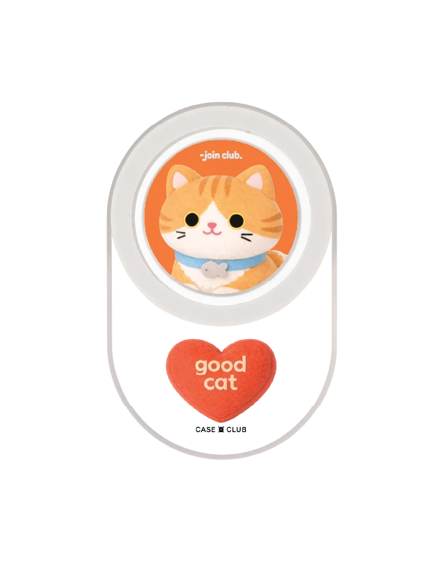 join the club heartful orange cat