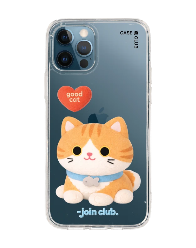 เคสใส iphone 12/12 pro join the club heartful แมวส้ม