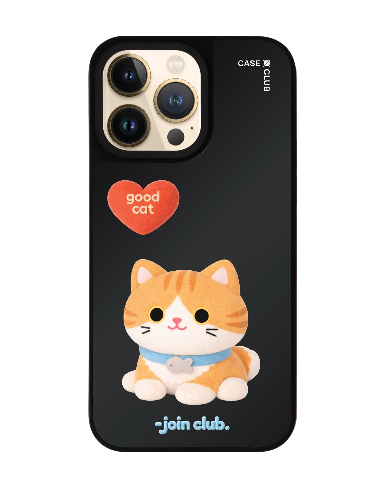 เคสกระจก iphone 14 pro max matte magsafe join the club heartful แมวส้ม