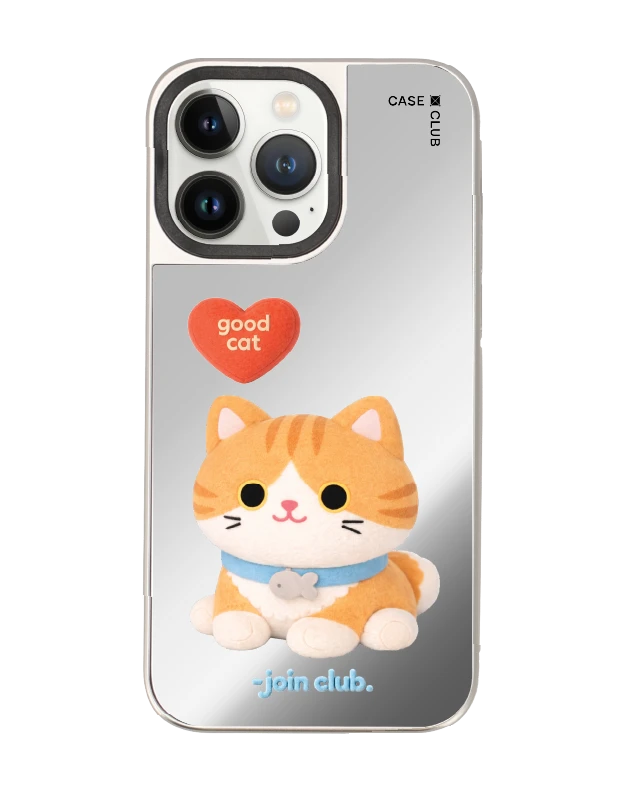iphone 14 pro max mirror magsafe join the club heartful orange cat