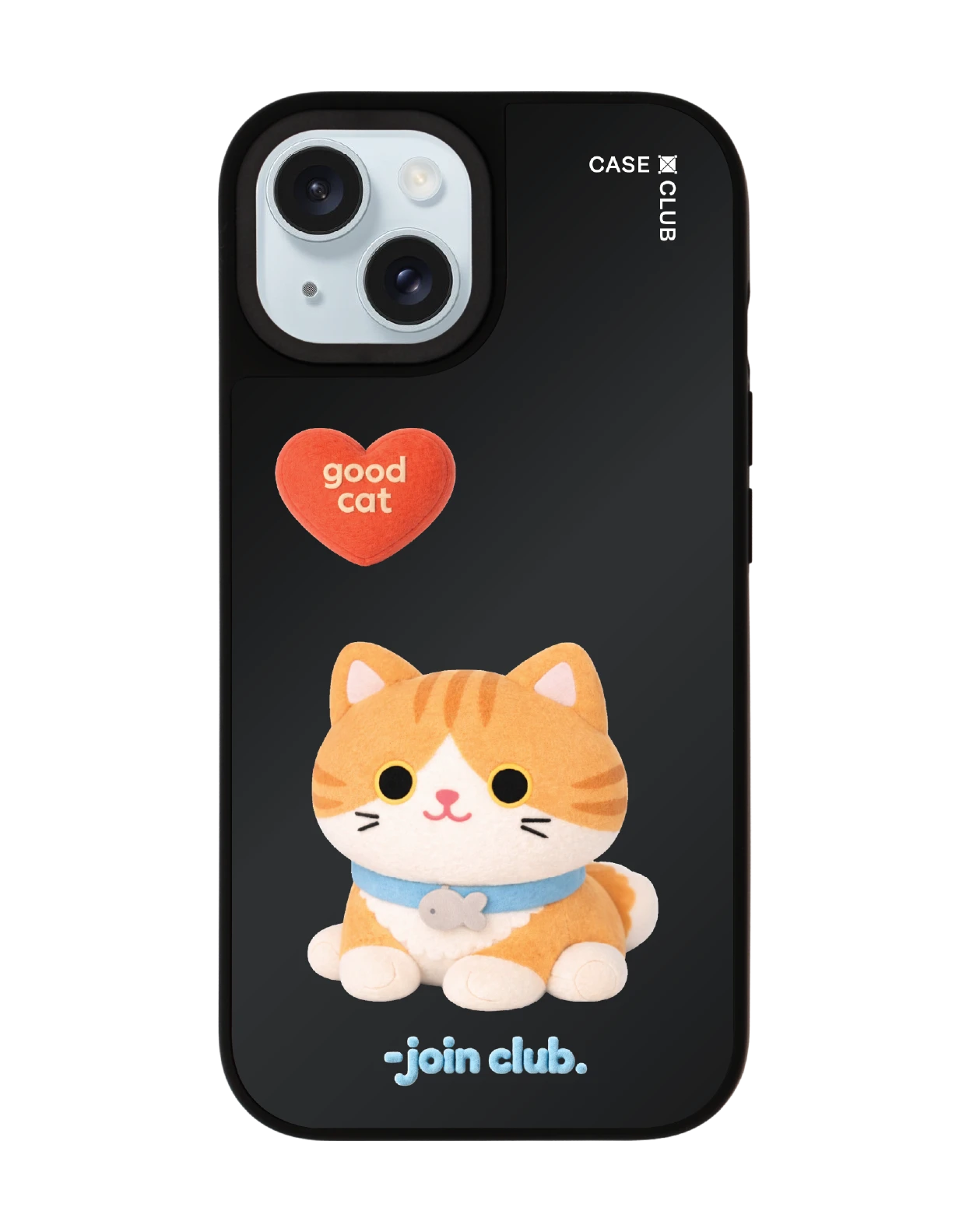เคสกระจก iphone 15 matte magsafe join the club heartful แมวส้ม