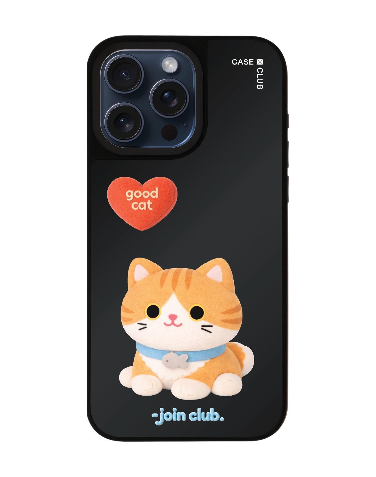 เคสกระจก iphone 15 pro max matte magsafe join the club heartful แมวส้ม
