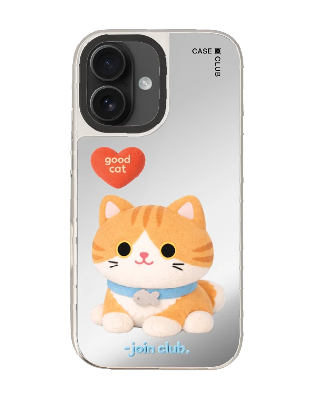 เคสกระจก iphone 16 magsafe join the club heartful แมวส้ม