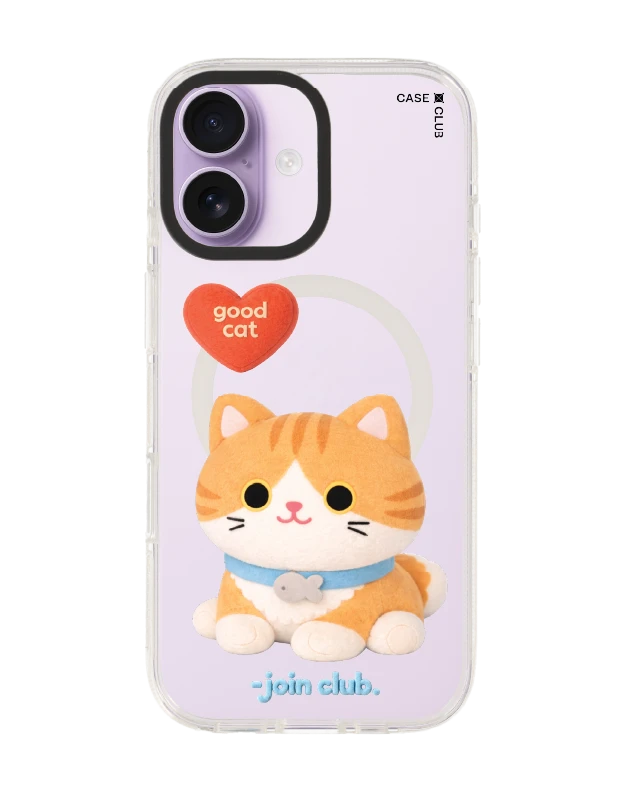 iphone 17 clear case magsafe shield join the club heartful orange cat