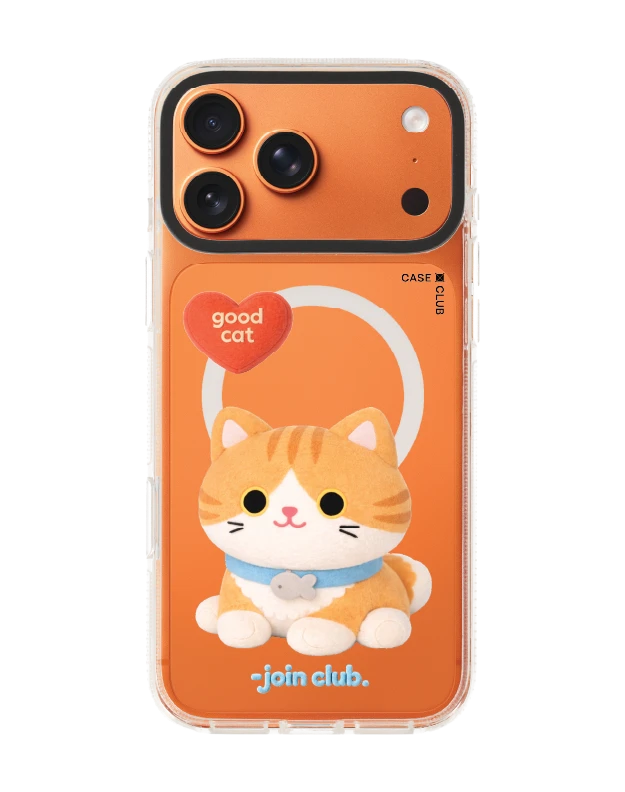 เคสใส iphone 17 pro max clear case magsafe shield join the club heartful แมวส้ม