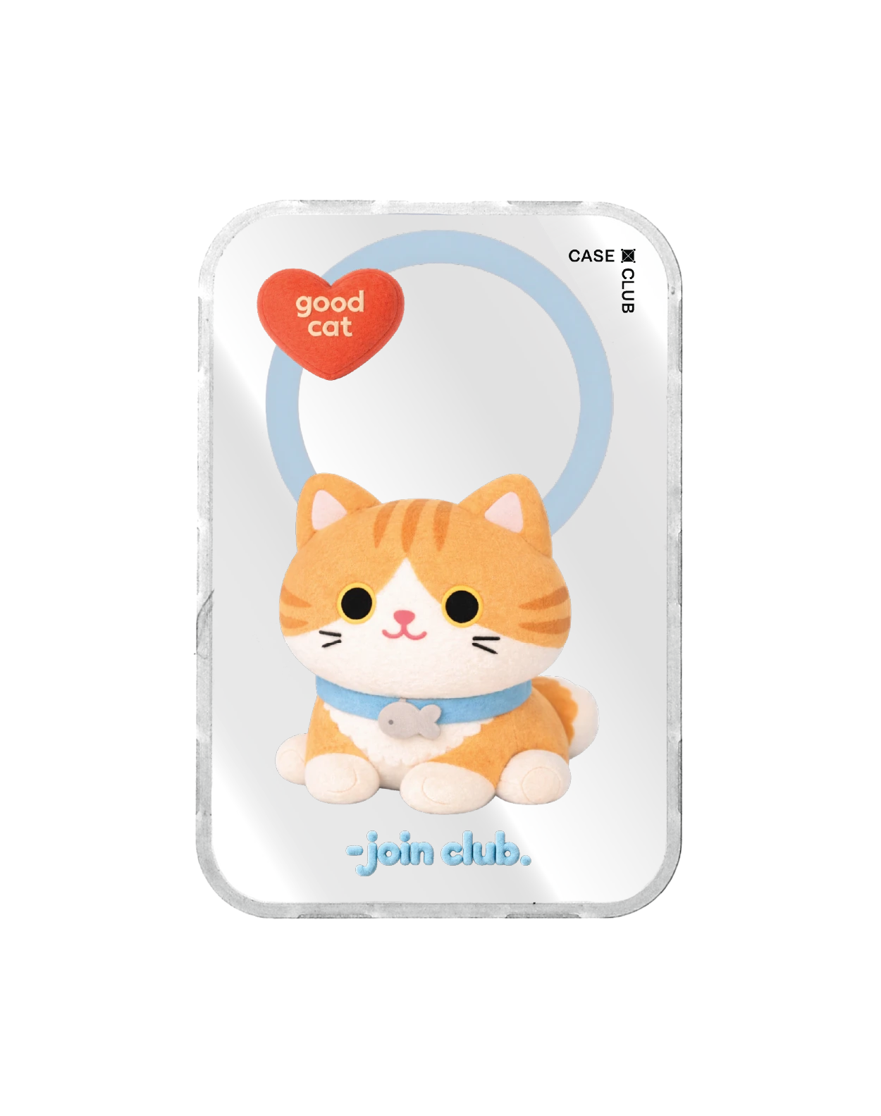 ฝาหลังเปลี่ยนลาย iphone 18 pro max สีฟ้า jtc heartful แมวส้ม