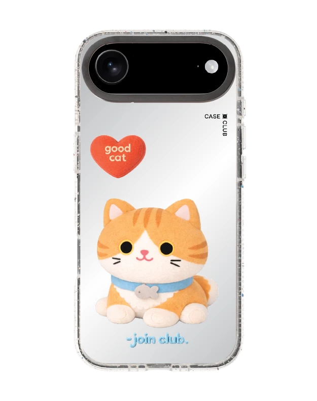 iphone air clear mirror magsafe join the club heartful orange cat