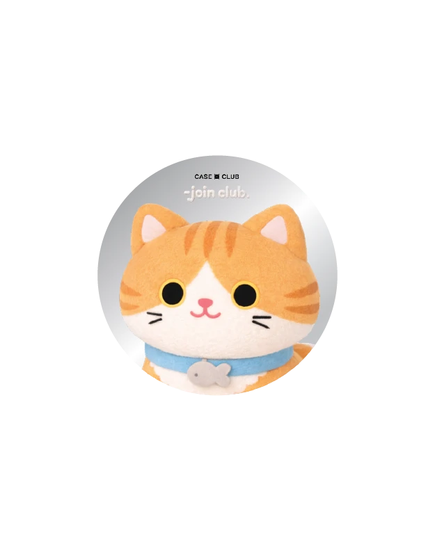 join the club heartful orange cat