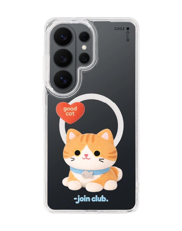 samsung galaxy s26 ultra clear magsafe join the club heartful orange cat