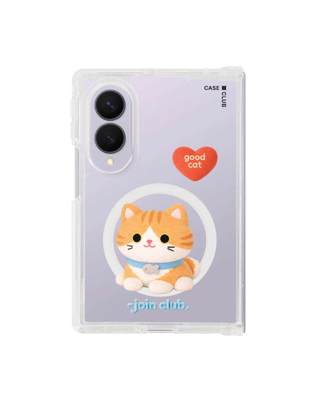 เคสใส samsung galaxy z fold 8 magsafe jtc heartful แมวส้ม