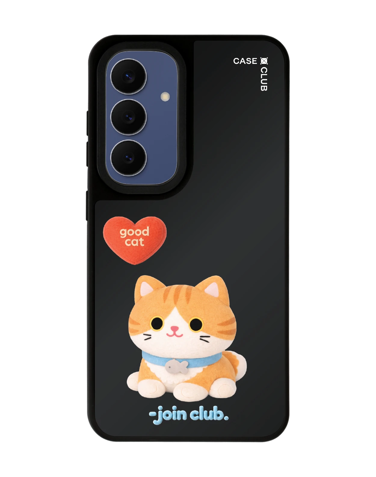samsung s24 matte black mirror magsafe join the club heartful orange cat