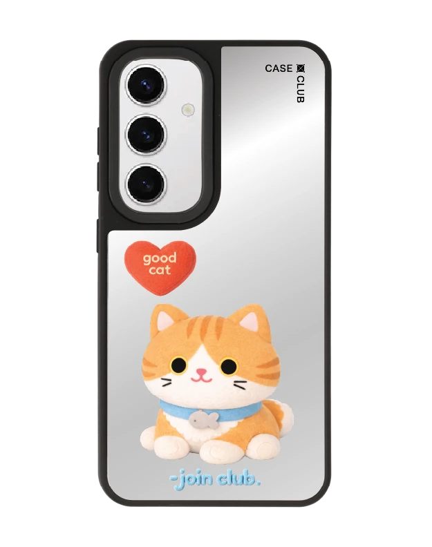 samsung s24 matte mirror magsafe join the club heartful orange cat
