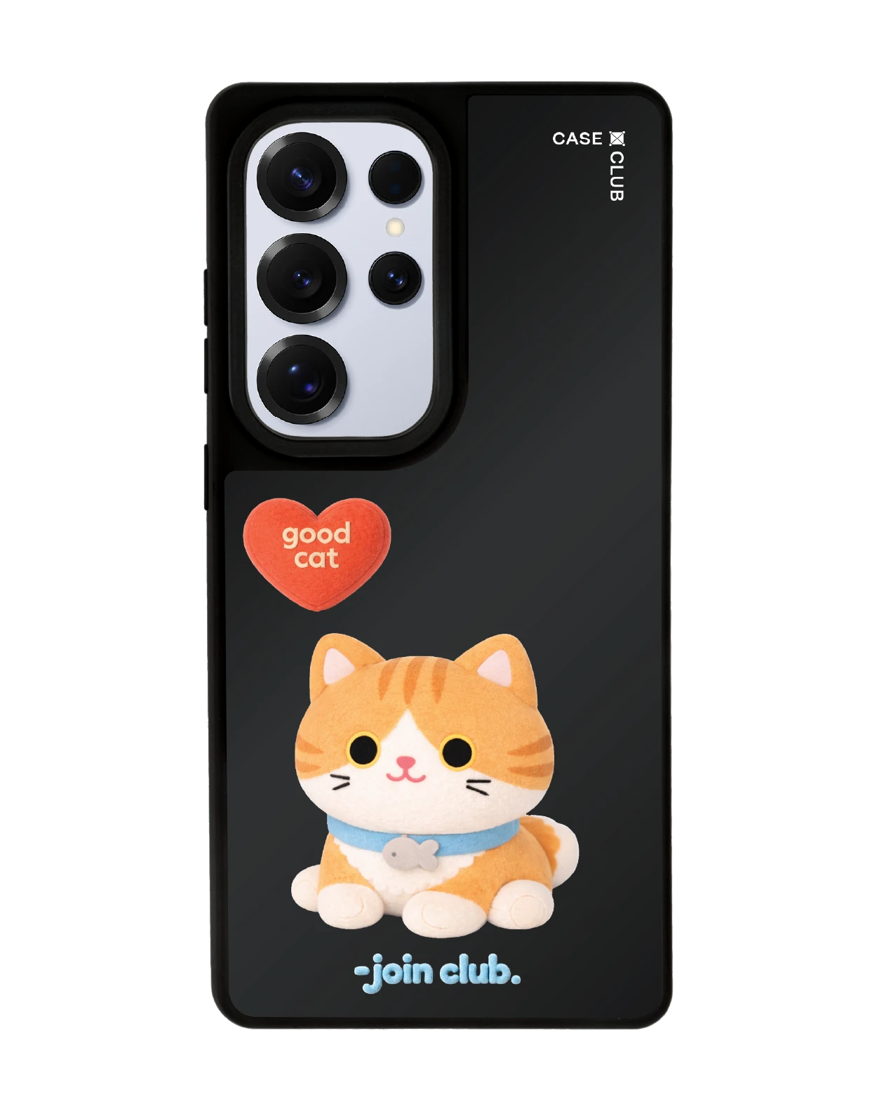 samsung s25 ultra matte black mirror magsafe join the club heartful orange cat
