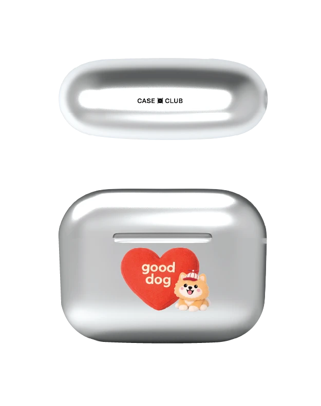airpods pro 2 silver case join the club heartful pomeranian