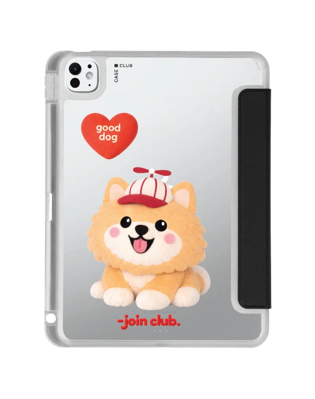 ipad pro 11" (2024) clear black join the club heartful pomeranian