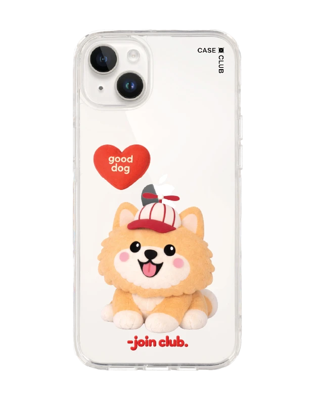 iphone 14 plus clear case join the club heartful pomeranian