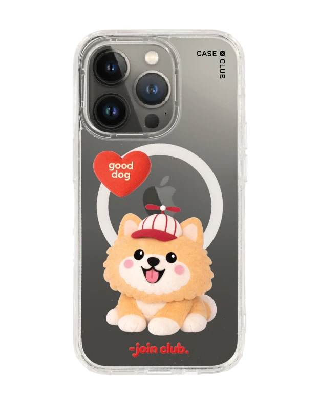 iphone 14 pro clear magsafe join the club heartful pomeranian
