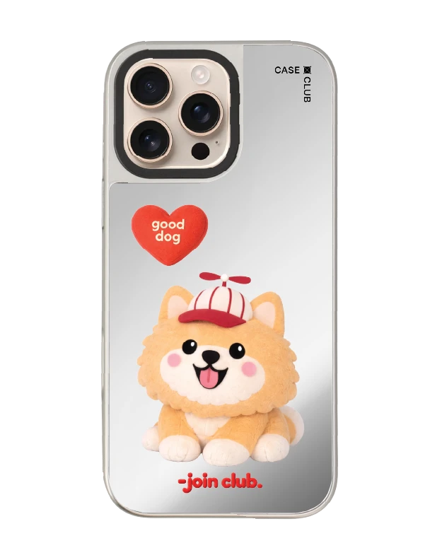 iphone 16 pro max mirror case magsafe join the club heartful pomeranian