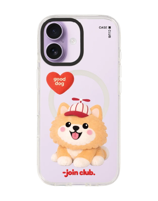 iphone 17 clear case magsafe shield join the club heartful pomeranian