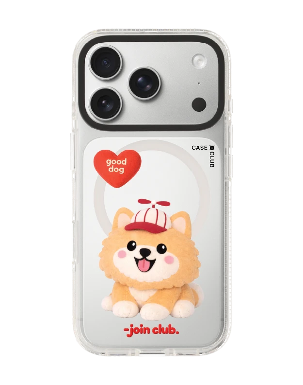 iphone 17 pro clear case magsafe shield join the club heartful pomeranian