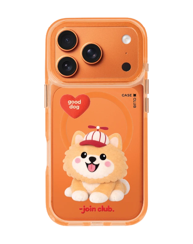 iphone 17 pro clear orange magsafe join the club heartful pomeranian