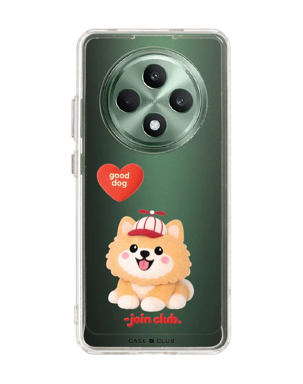 oppo reno 12f clear case join the club heartful pomeranian