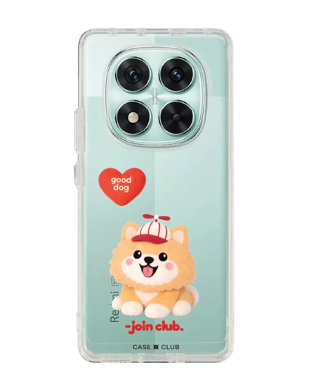 redmi note 14 pro clear case join the club heartful pomeranian