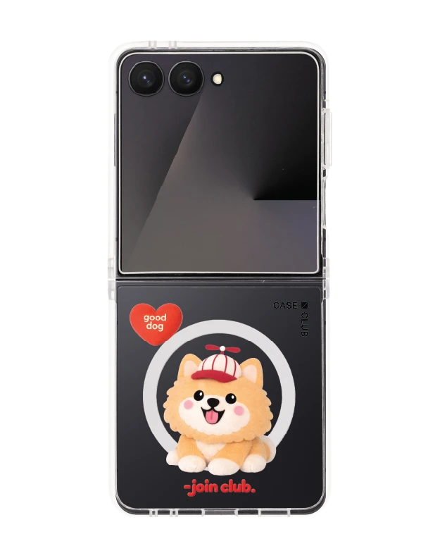 samsung galaxy z flip 7 clear magsafe join the club heartful pomeranian