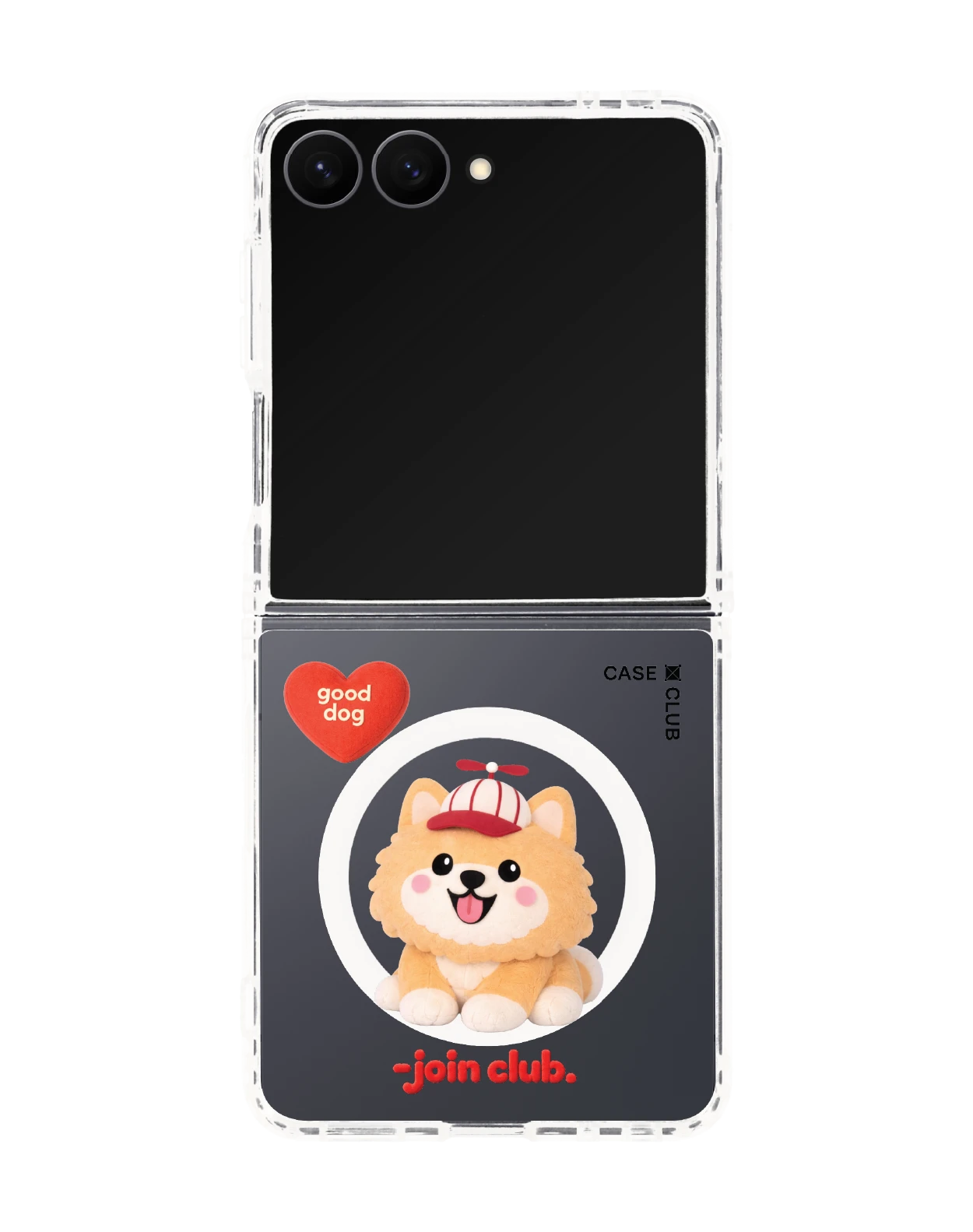 samsung galaxy z flip 8 clear magsafe join the club heartful pomeranian
