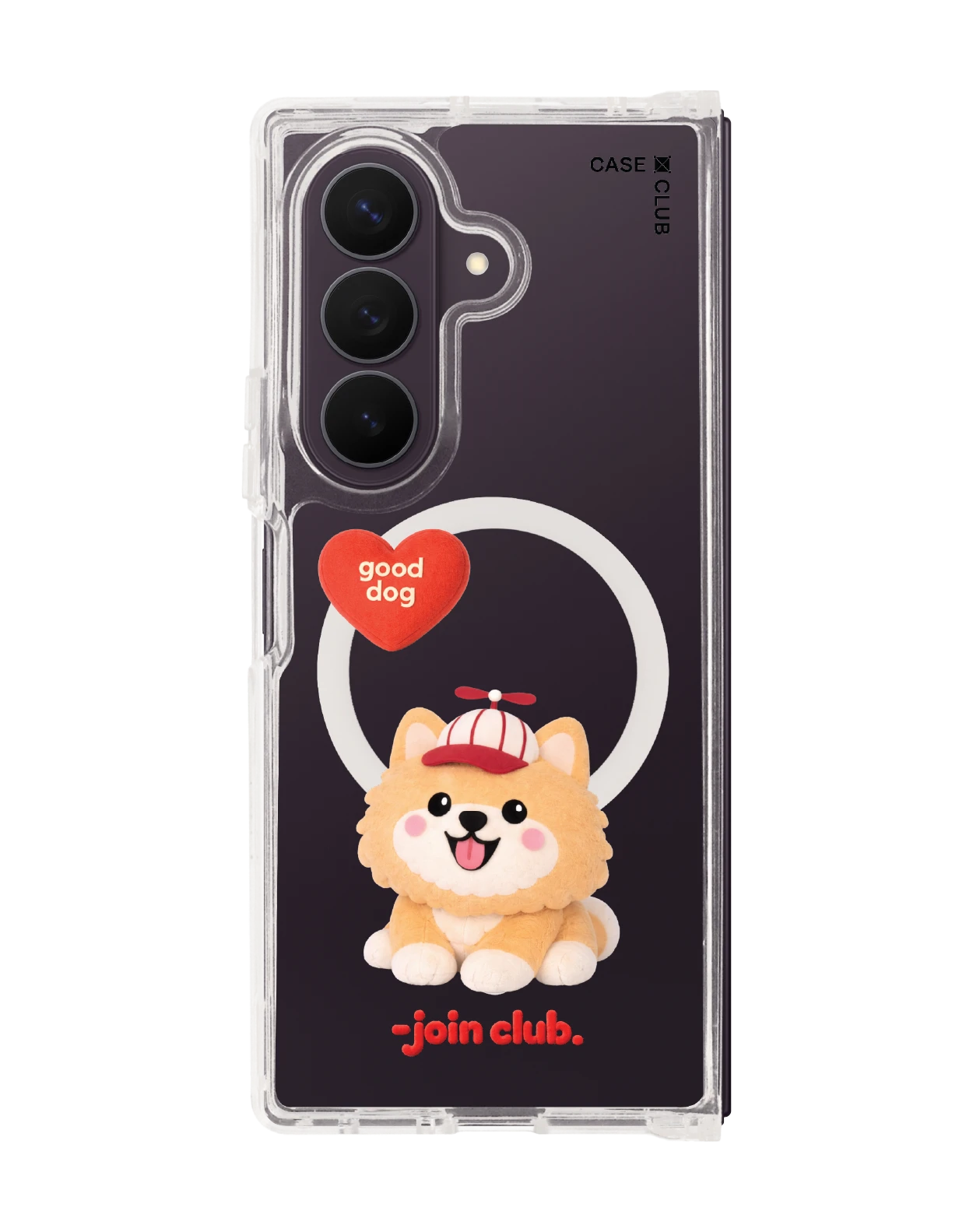 เคสใส samsung galaxy z fold 8 ultra magsafe jtc heartful ปอมเมอเรเนียน