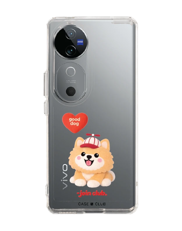 vivo v40 5g clear case join the club heartful pomeranian