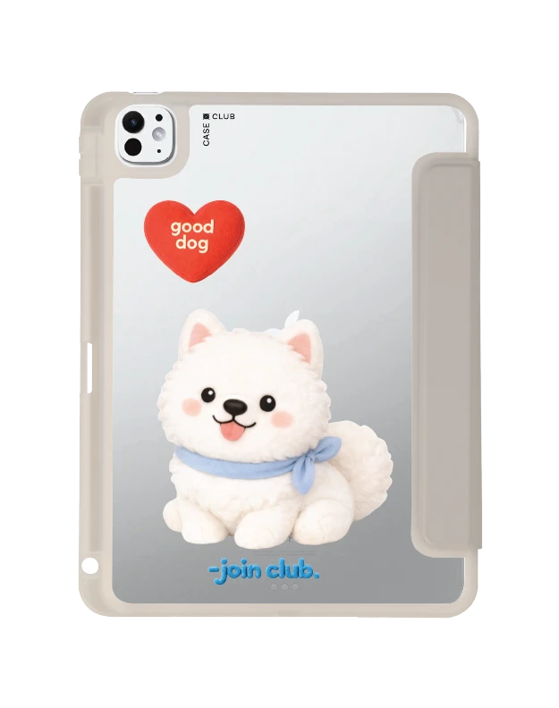 ipad pro 11" (2024) clear grey join the club heartful samoyed