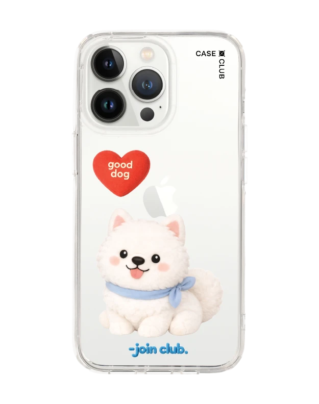 iphone 13 pro clear case join the club heartful samoyed