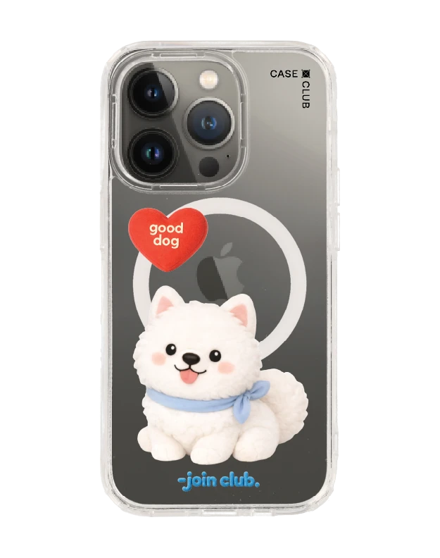 iphone 14 pro clear magsafe join the club heartful samoyed