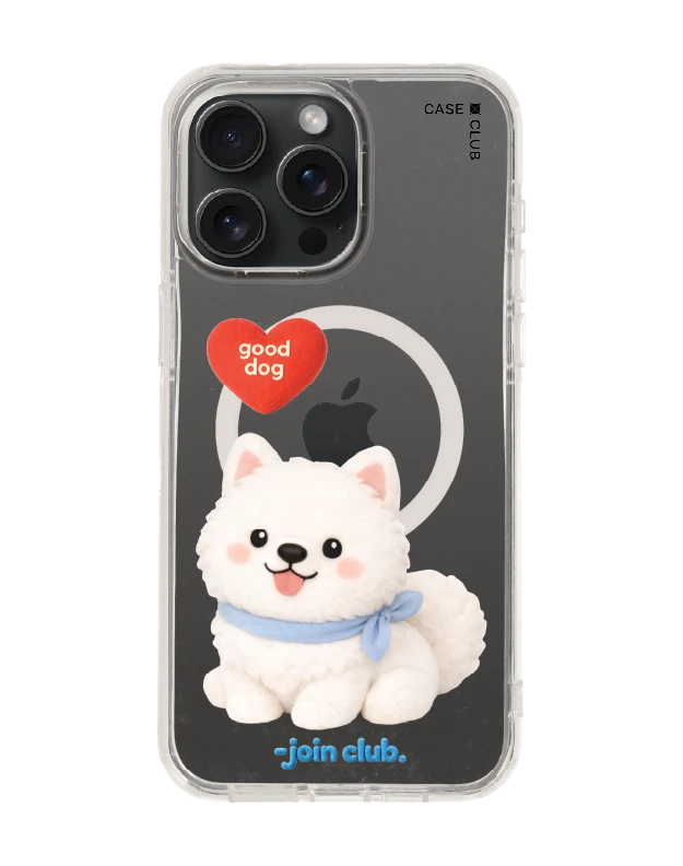 iphone 15 pro max clear magsafe join the club heartful samoyed