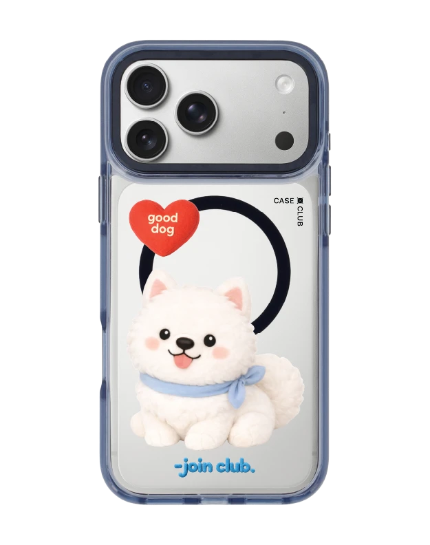 เคสใส iphone 17 pro max magsafe สีฟ้า jtc heartful ซามอยด์