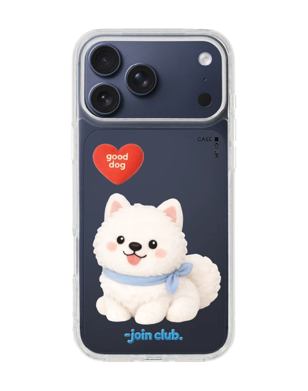 iphone 17 pro max clear join the club heartful samoyed