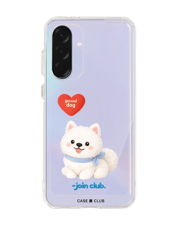 samsung galaxy a36 clear case join the club heartful samoyed