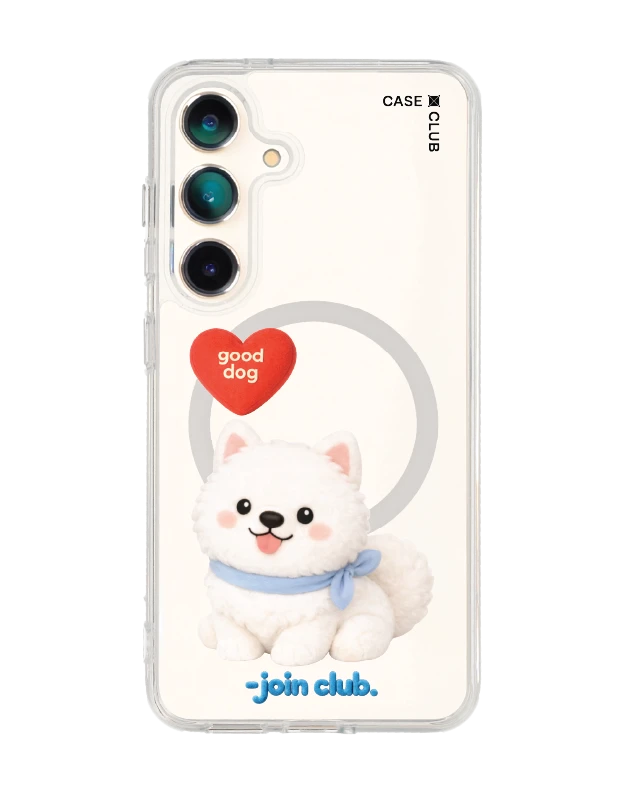 samsung galaxy s25 clear magsafe join the club heartful samoyed