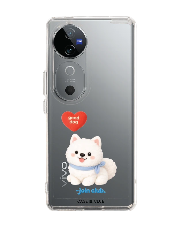 vivo v40 5g clear case join the club heartful samoyed