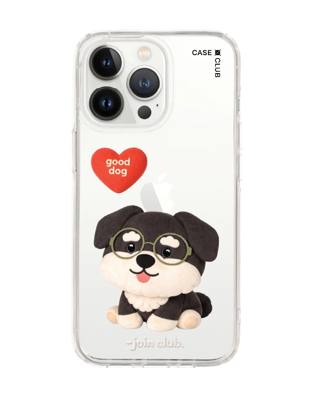 iphone 13 pro clear case join the club heartful schnauzer