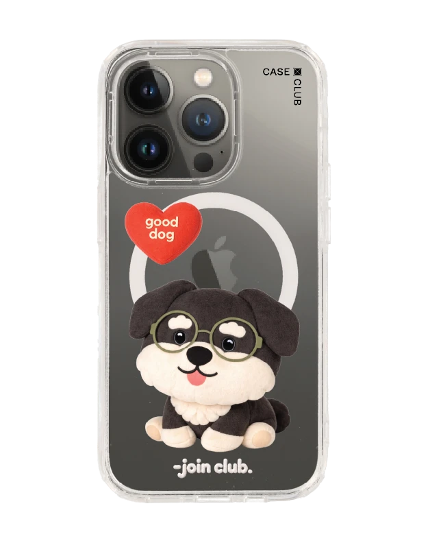 iphone 14 pro clear magsafe join the club heartful schnauzer