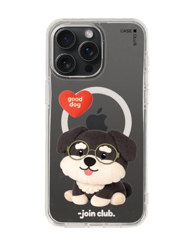 iphone 15 pro max clear magsafe join the club heartful schnauzer