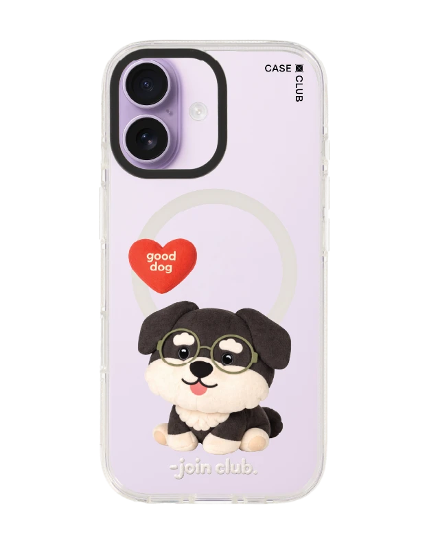 iphone 17 clear case magsafe shield join the club heartful schnauzer