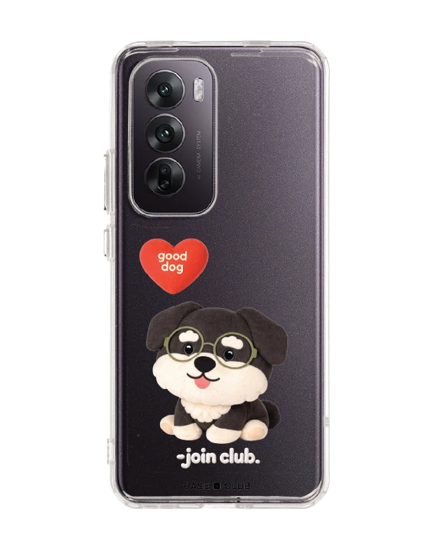 oppo reno 12 clear case join the club heartful schnauzer