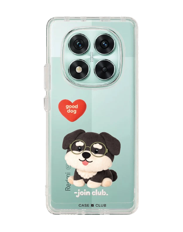 redmi note 14 pro clear case join the club heartful schnauzer